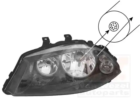 Φανάρι Εμπρός SEAT IBIZA Hatchback / 3dr 2006 - 2008 ( 6LZ ) 1.2  ( AZQ,BME  ) (64 hp ) Βενζίνη #025305151