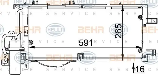 Ψυγείο A/C (Εξωτερικό) OPEL CORSA Hatchback / 3dr 2000 - 2004 ( C ) 1.7 CDTI (F08, F68)  ( Z 17 DTH  ) (100 hp ) Πετρέλαιο #034206425