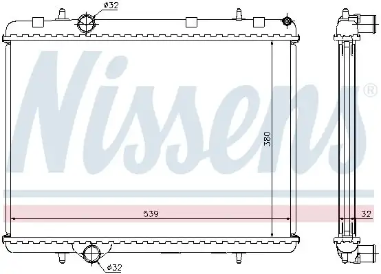 Ψυγείο Νερού PEUGEOT PARTNER Mini Van 2002 - 2008 1.6 HDi 75  ( 9HK (DV6ETEDM)  ) (75 hp ) Πετρέλαιο #044706330