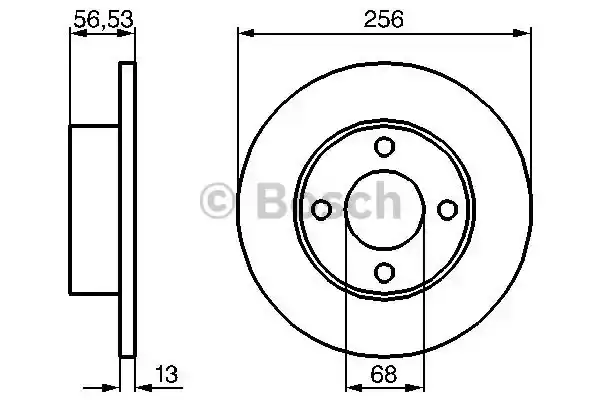 Δισκόπλακες AUDI 80 1991 - 1995 ( 8C ) ( B4 ) BOSCH 0 986 478 130