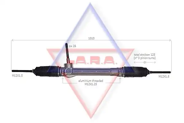 Κρεμαργιέρα & Αντλία Υδραυλικού FIAT PANDA 2003 - 2009 ( 169 ) LA.R.A. 190051