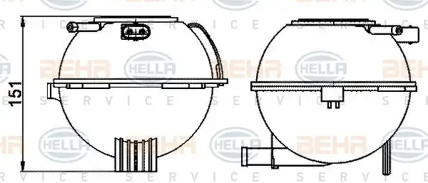 Δοχείο Διαστολής Νερού BMW Z4 2009 - 2012 ( E89 ) HELLA 8MA 376 702-474