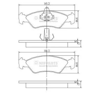 Τακάκια Σετ FORD KA 1997 - 2008 ( RB ) NIPPARTS J3603049